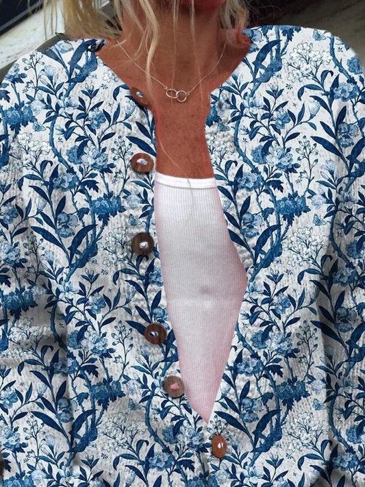 Tiverly — Cardigan a fiori con bottoni