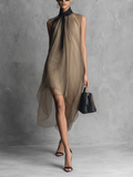 Ancilla — Abito in chiffon color block