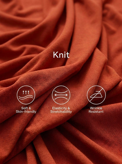 Serafina — Abito lungo in maglia elasticizzata a manica lunga