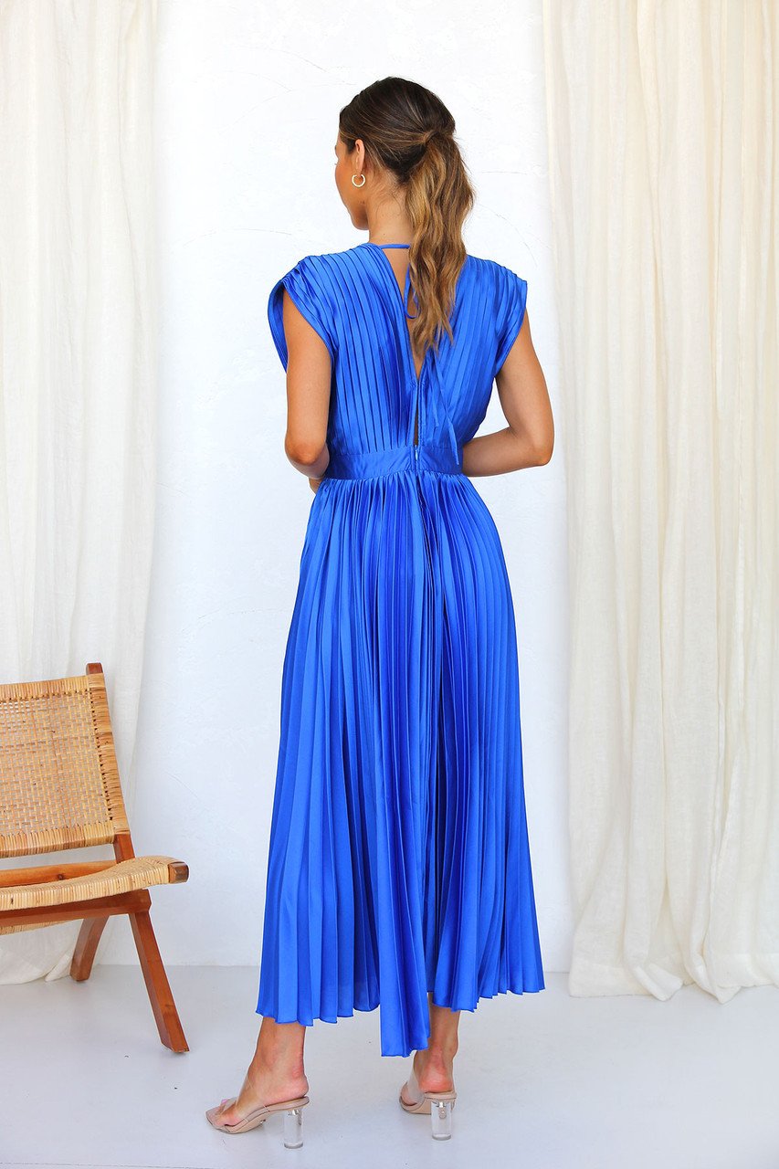Edda — Abito midi in raso con scollo a V