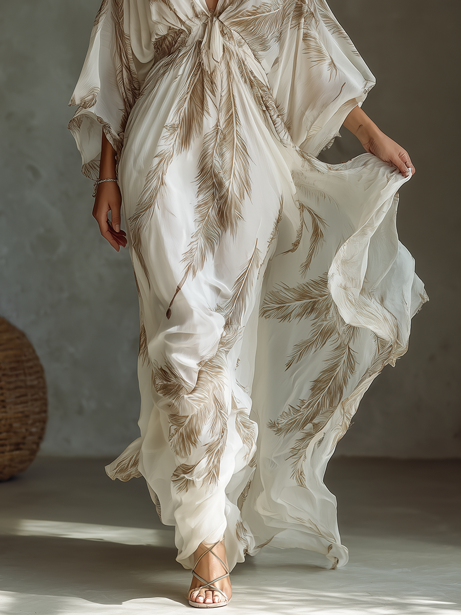 Alcina — Abito lungo in chiffon stampato
