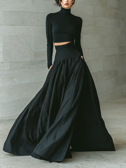 Celestina — Completo due pezzi in maglia elasticizzata con gonna