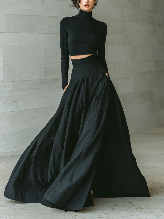 Celestina — Completo due pezzi in maglia elasticizzata con gonna