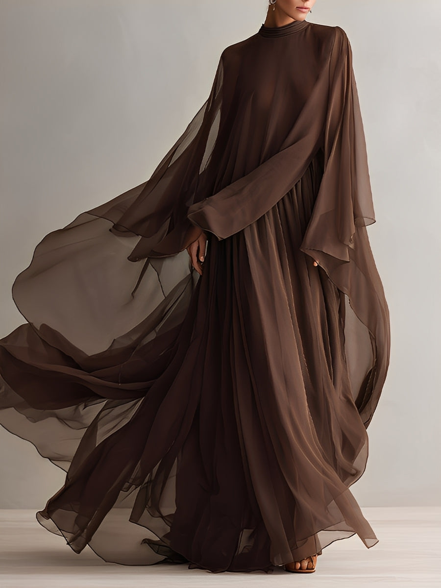 Gioconda Maria — Abito in chiffon con collo alto