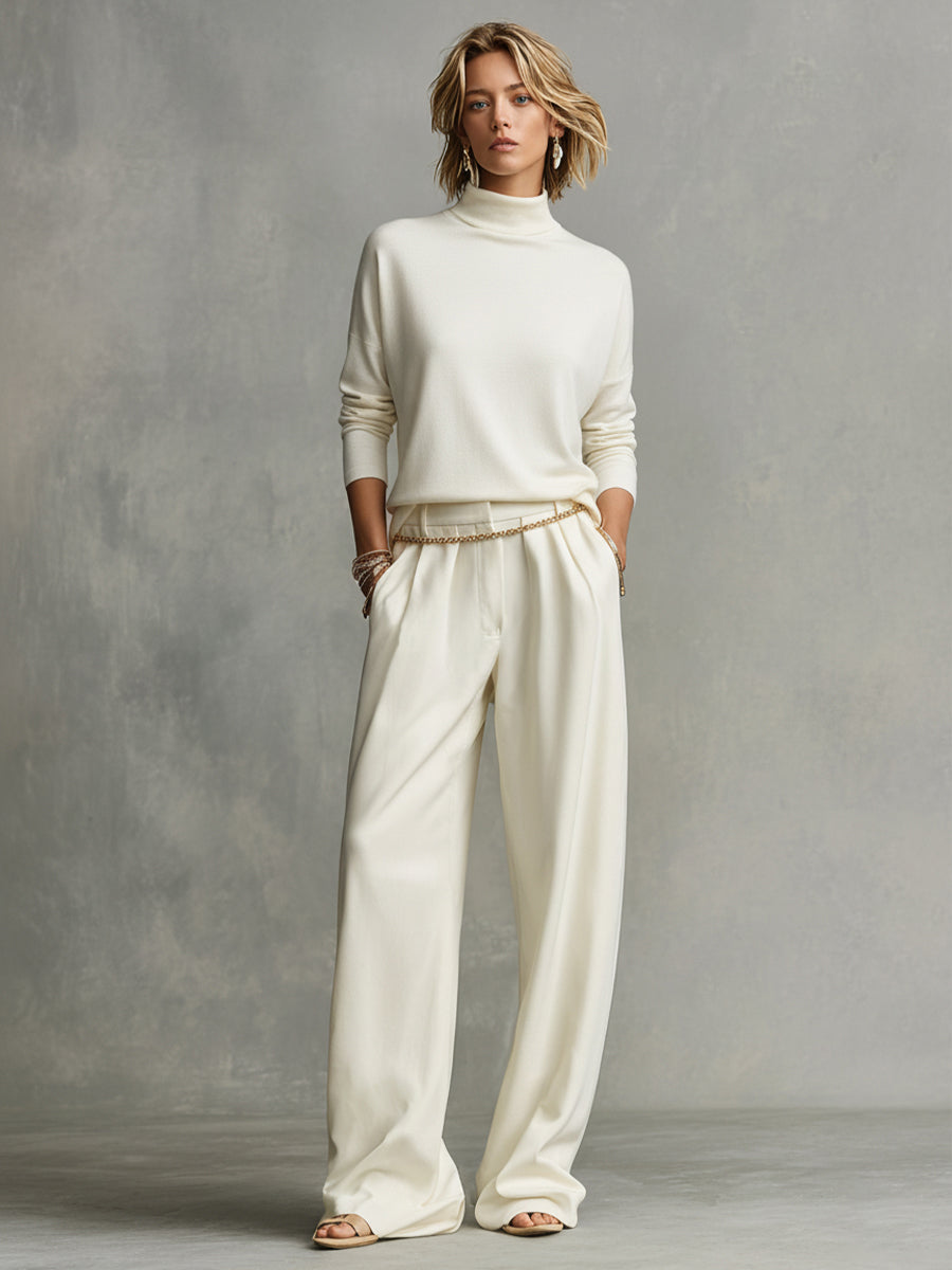 Lidia — Top in maglia con collo alto