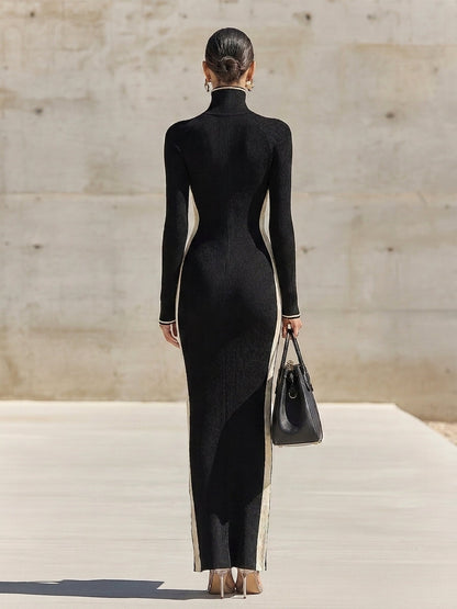 Virgilia — Abito in maglia in maglia elasticizzata a righe