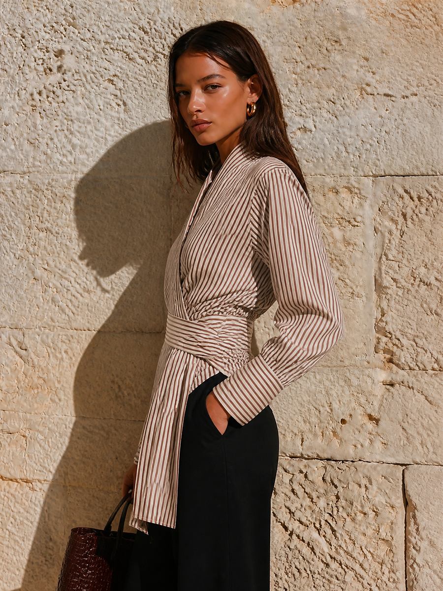 Tullia — Blusa in cotone a righe