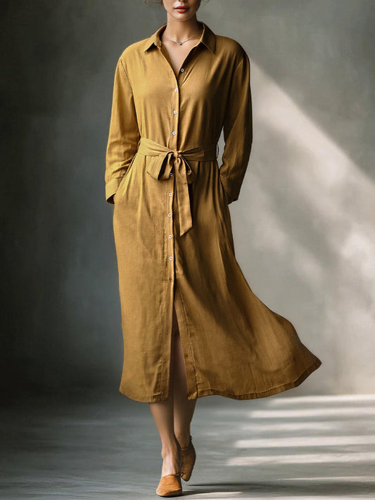 Esmeralda — Abito camicia in lino