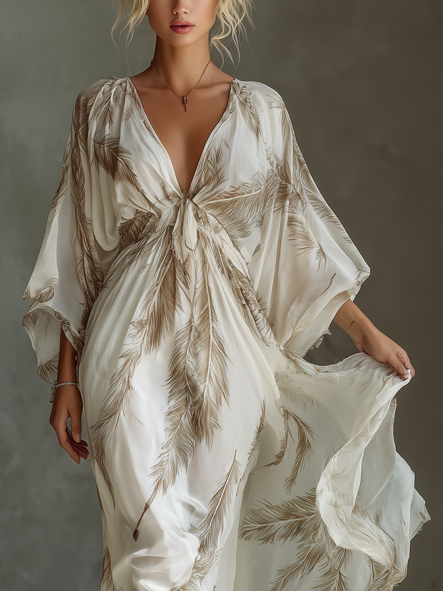 Alcina — Abito lungo in chiffon stampato
