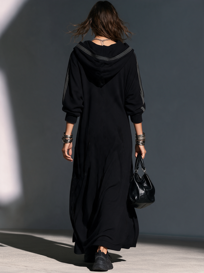 Annamaria — Cappotto lungo in felpa con cappuccio