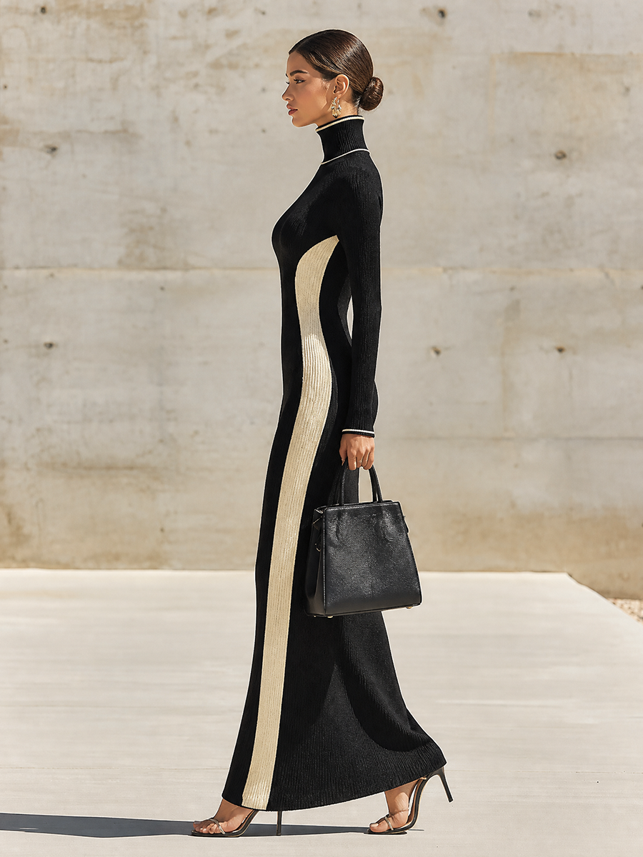 Virgilia — Abito in maglia in maglia elasticizzata a righe