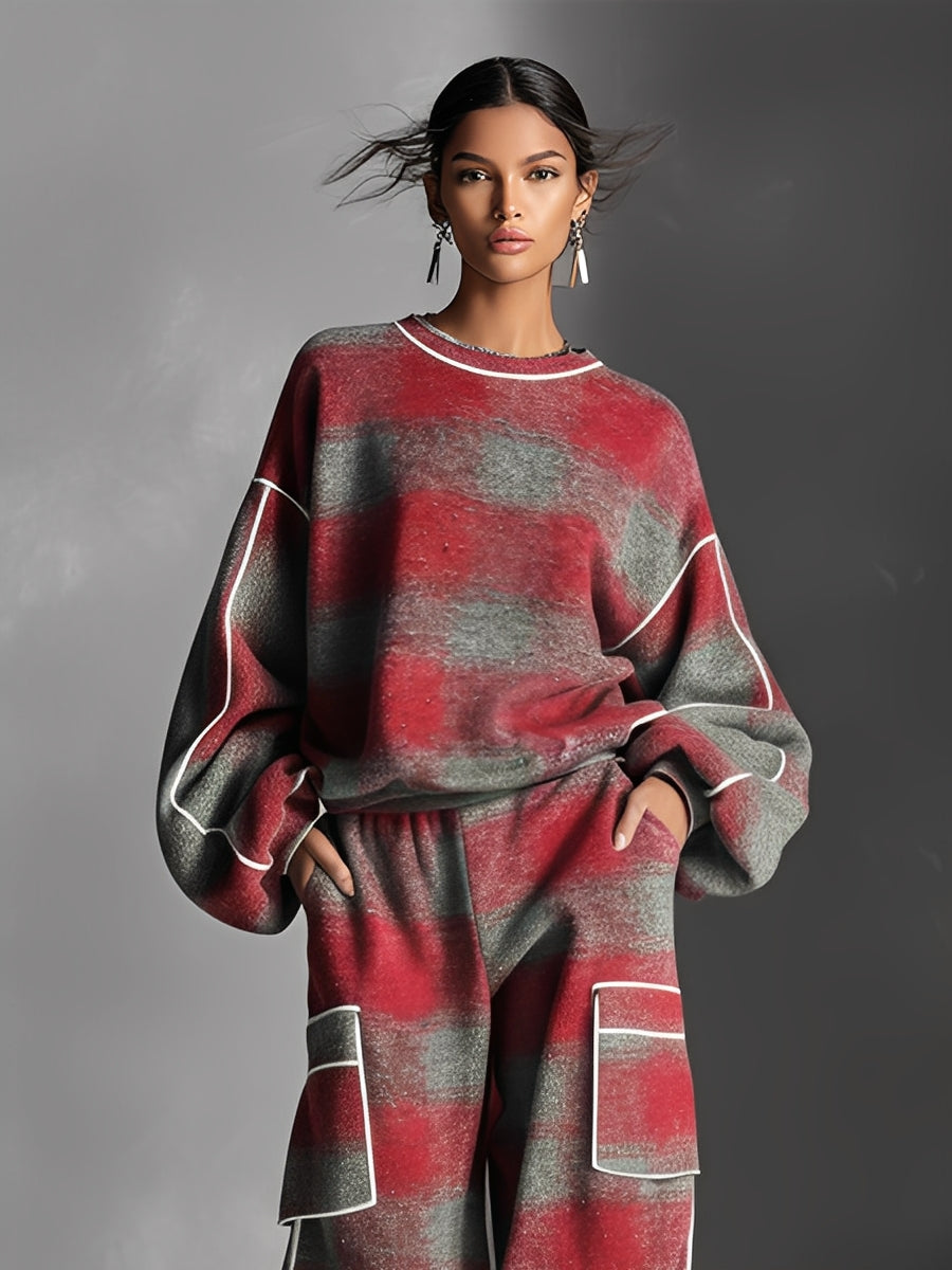 Carlotta — Completo due pezzi in cotone color block