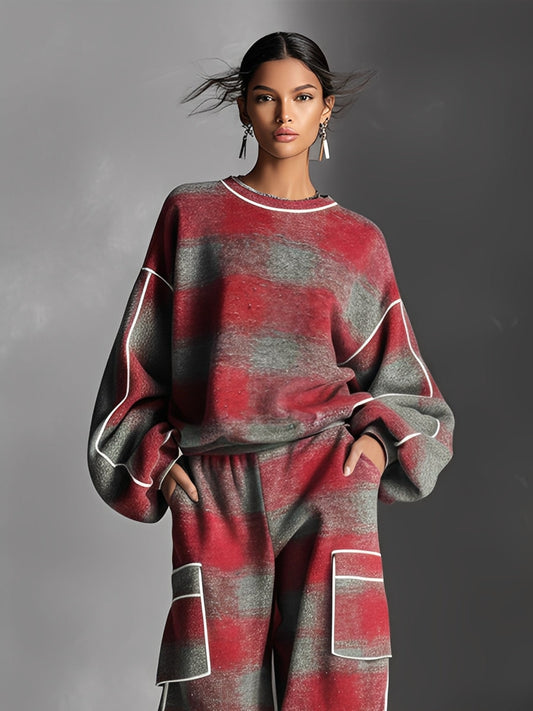 Carlotta — Completo due pezzi in cotone color block
