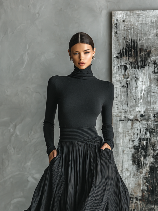Daria — Completo due pezzi in cotone plissettato