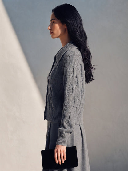Gaudenzia — Maglione oversize in maglia a trecce
