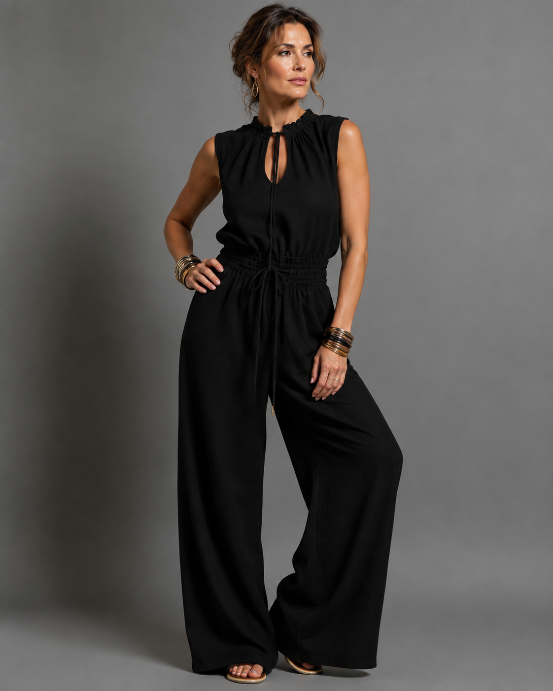 Giulia — Tuta intera senza maniche a gamba larga