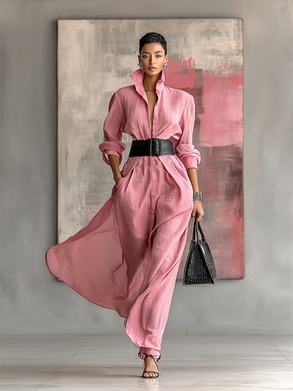 Cunegonda — Abito camicia con collo a revers
