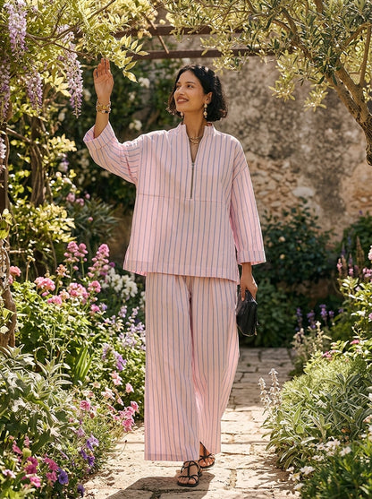 Anita — Completo due pezzi in cotone stampato