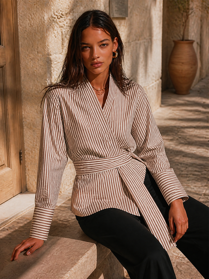 Tullia — Blusa in cotone a righe