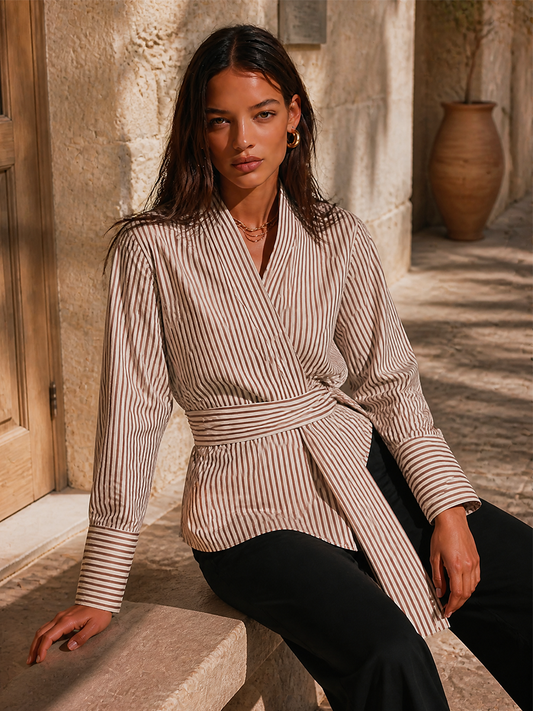 Tullia — Blusa in cotone a righe