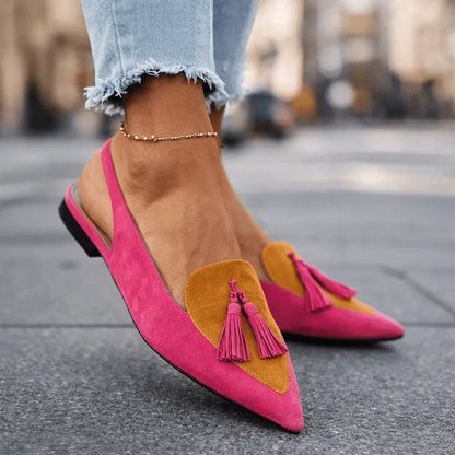 Elda — Sandali slingback con nappine