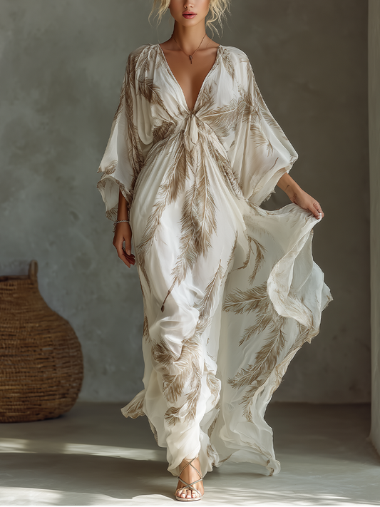 Alcina — Abito lungo in chiffon stampato