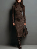 Mara — Abito midi in camoscio