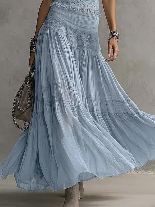 Gilda — Completo con top in pizzo e gonna lunga