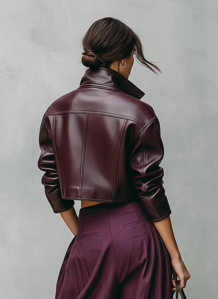 Battista — Giacca oversize in similpelle con tasche