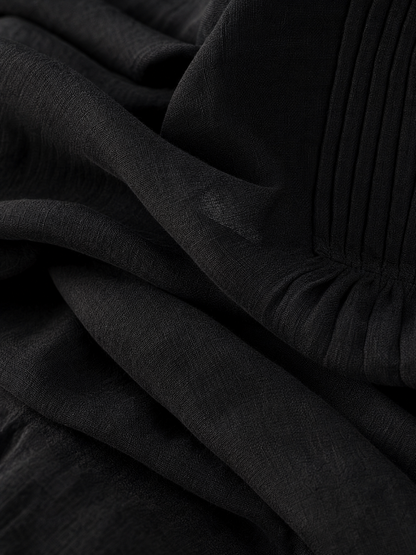 Igea — Abito lungo in cotone e lino a manica lunga