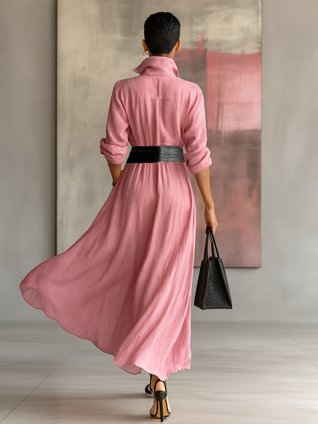 Cunegonda — Abito camicia con collo a revers
