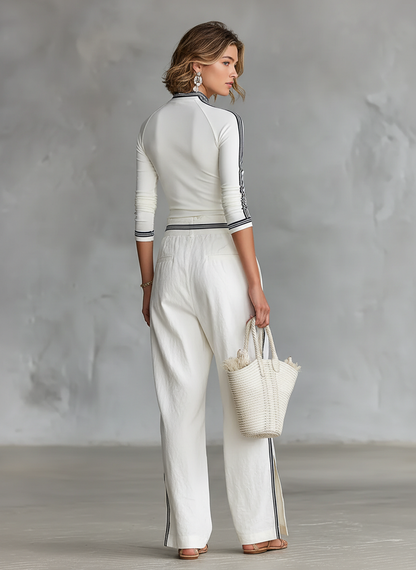 Agnese — Completo due pezzi in cotone a righe