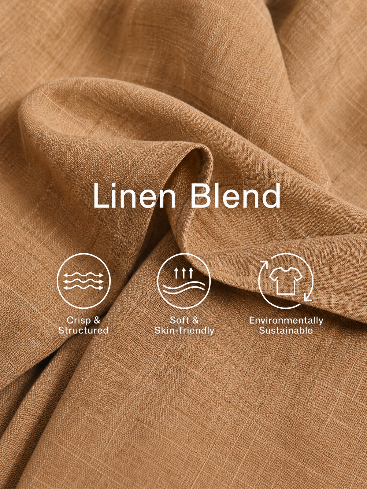Tilde — Abito midi in lino con girocollo