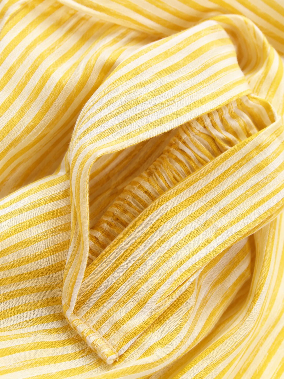 Benedetta — Completo due pezzi in cotone a righe giallo limone