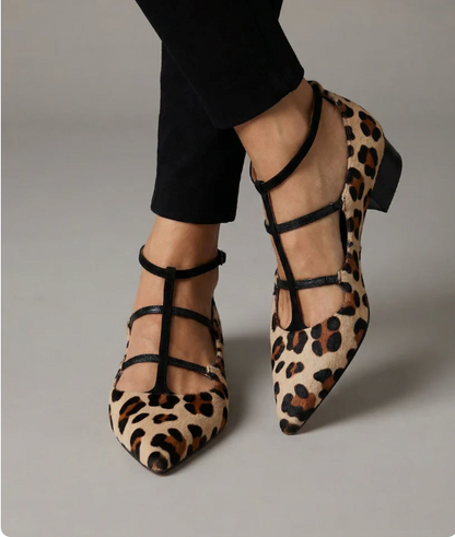 Brigida — Décolleté con cinturino leopardo
