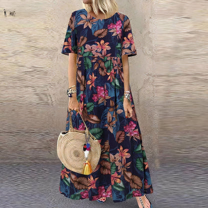 Livia — Abito midi a fiori con manica a farfalla