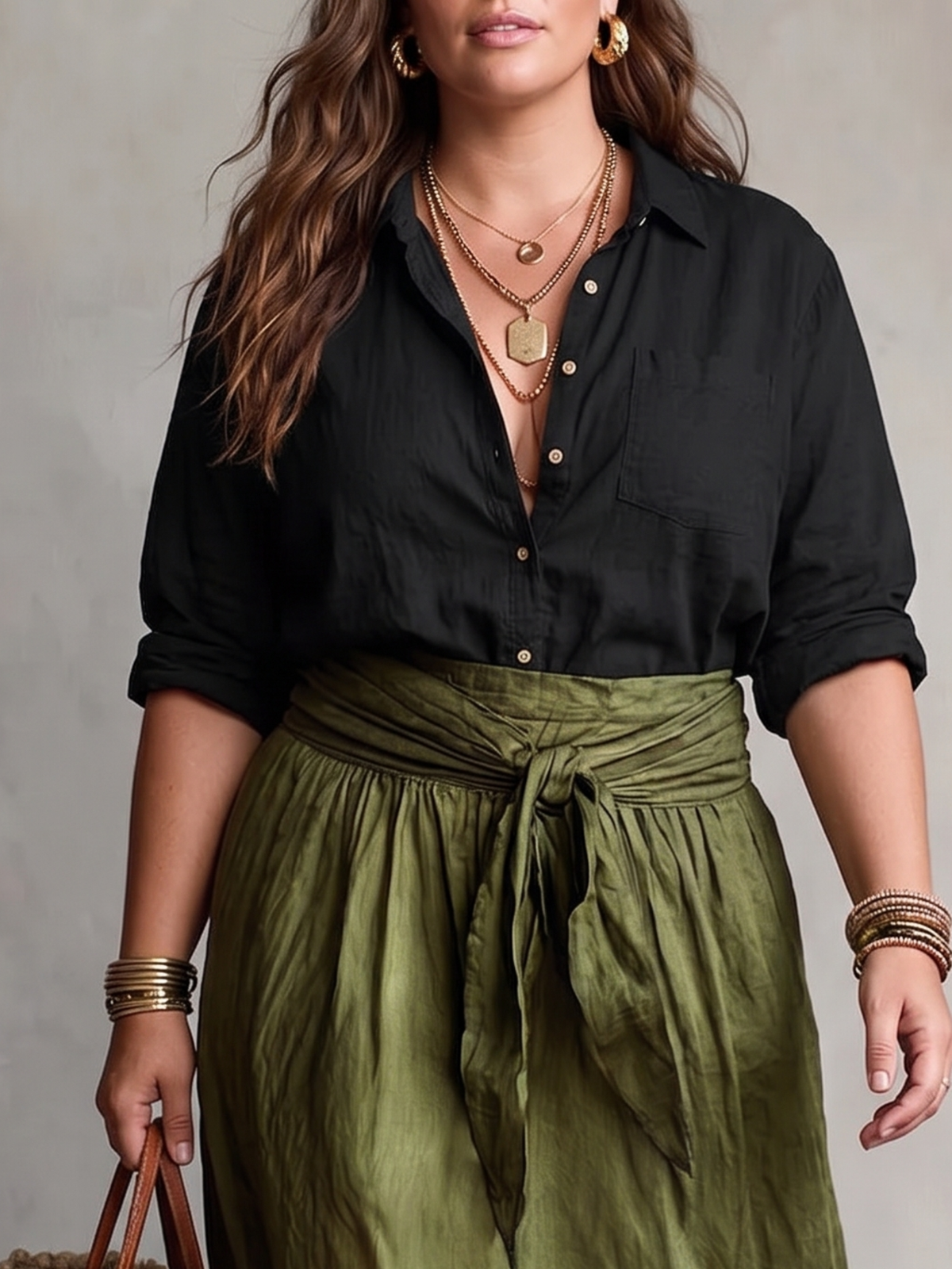 Vera — Completo due pezzi con camicia e gonna midi