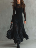 Oriana — Abito lungo in tulle con inserti