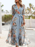 Orietta — Abito midi a fiori con fiocco