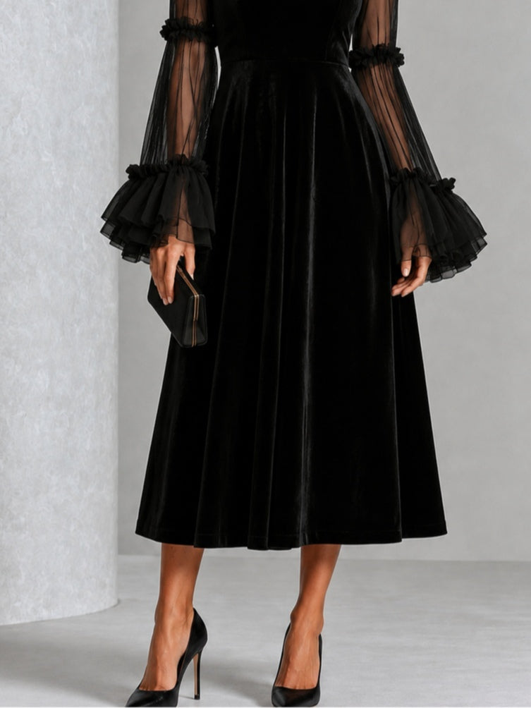Brunella — Abito midi in velluto