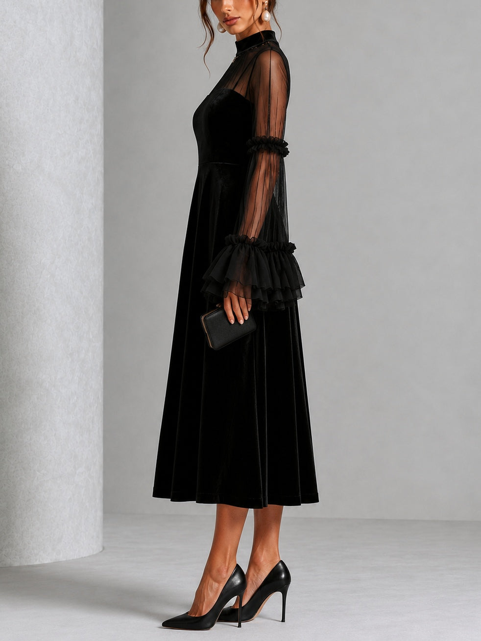 Brunella — Abito midi in velluto