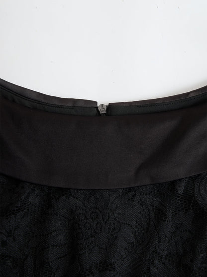 Armida — Abito midi in raso con pizzo