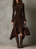 Margot — Abito midi in camoscio