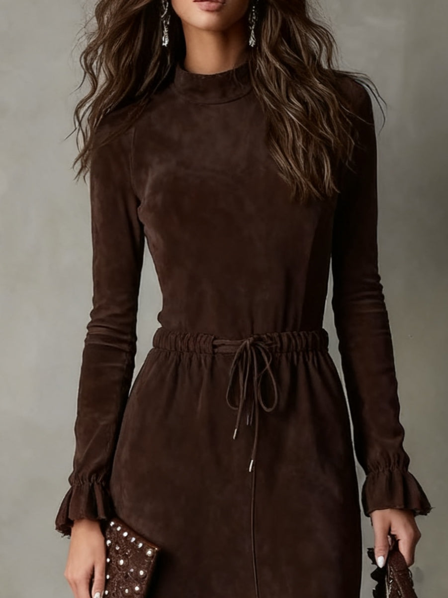Margot — Abito midi in camoscio