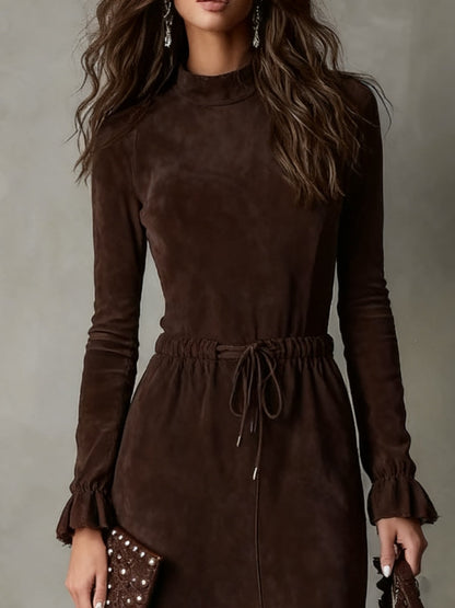 Margot — Abito midi in camoscio