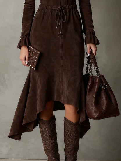 Margot — Abito midi in camoscio
