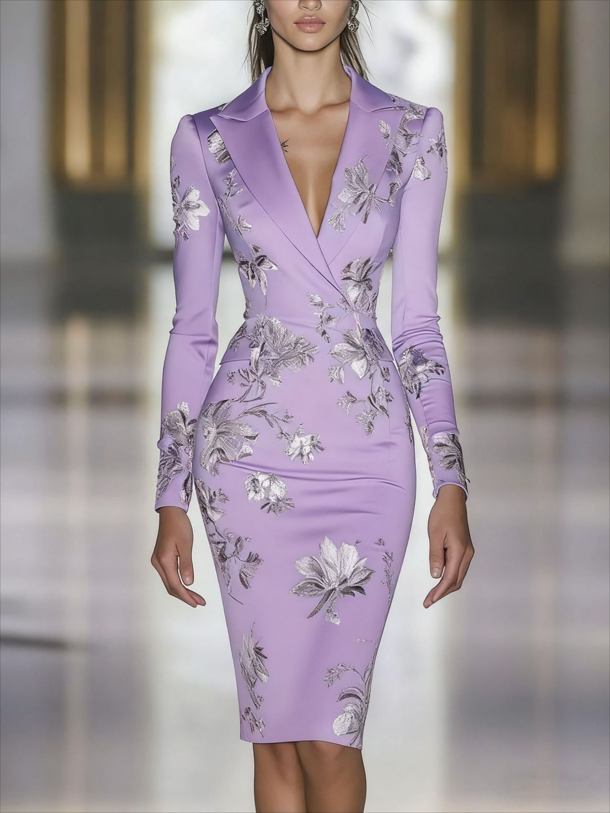Luciana — Abito midi a fiori