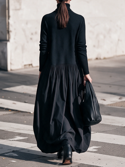 Camilla — Abito lungo oversize con collo alto
