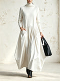 Candida — Abito lungo oversize con collo alto