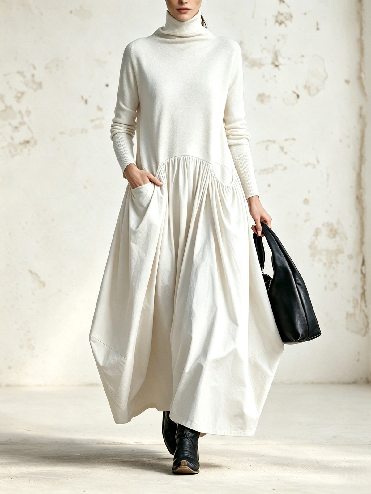 Candida — Abito lungo oversize con collo alto